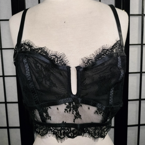 Free People Layer In Lace Bustier Black Size Medium - Picture 4 of 5